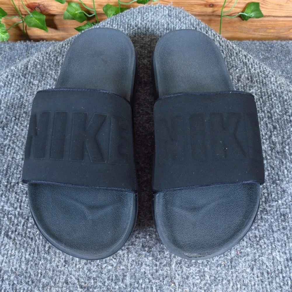 Nike Offcourt Slide Women Athletic Slide Sandals Size 8 Gym Recovery Black Black